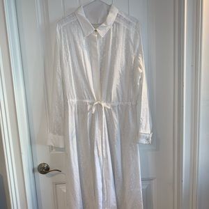 Calvin Klein Eyelet Dress with drawstring